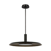 Saucer 24-Inch Pendant in Dark Bronze and Darkened Brass