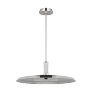 Saucer 24-Inch Pendant in Polished Nickel