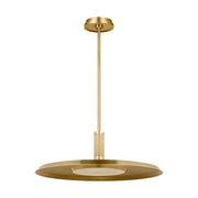 Saucer 24-Inch Pendant in Natural Brass