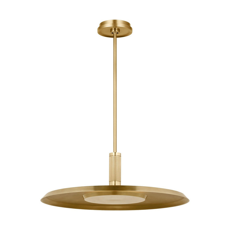 Saucer 24-Inch Pendant in Natural Brass