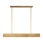 Pench Medium Linear Pendant in Natural Brass
