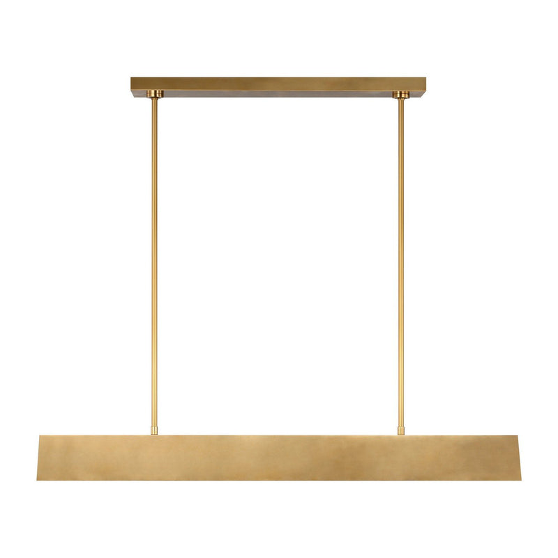 Pench Medium Linear Pendant in Natural Brass