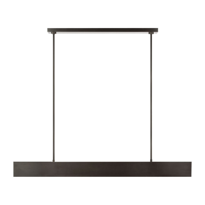 Pench Large Tapered Linear Pendant in Dark Bronze
