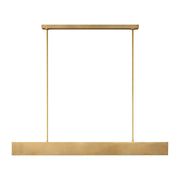 Pench Large Tapered Linear Pendant in Natural Brass