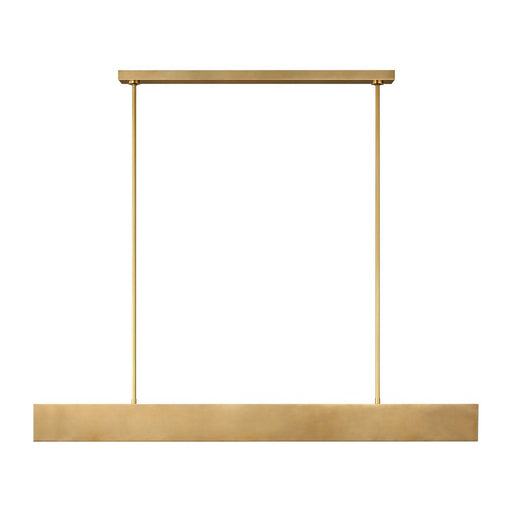 Pench Large Tapered Linear Pendant in Natural Brass