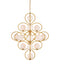 14 Light Chandelier in Contemporary Gold Leaf/Contemporary Gold/White