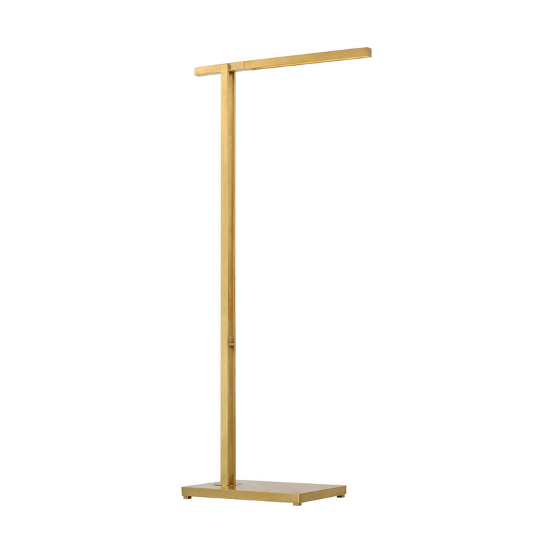 Stagger LED Floor Lamp in Natural Brass
