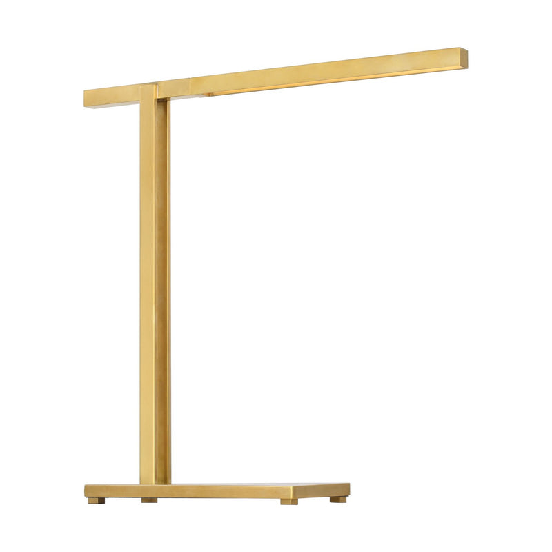 Stagger LED Table Lamp in Natural Brass