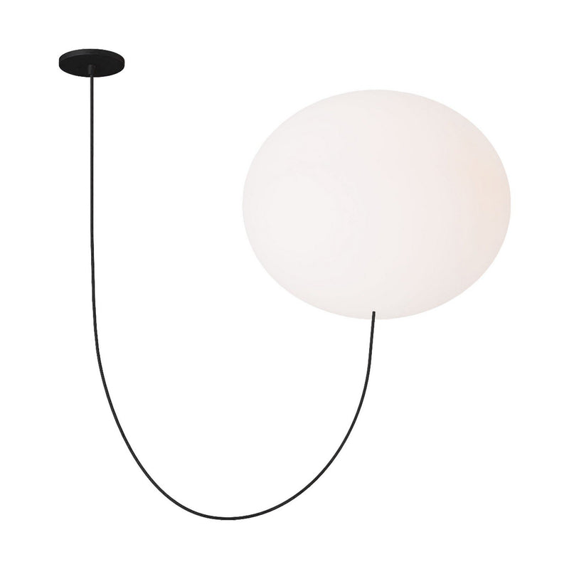 Helium X-Large Pendant in 1 Light Chandelier Opal Etched Matte Black