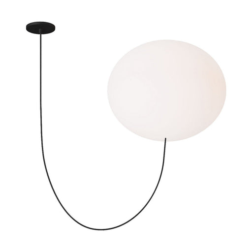 Helium X-Large Pendant in 1 Light Chandelier Opal Etched Matte Black