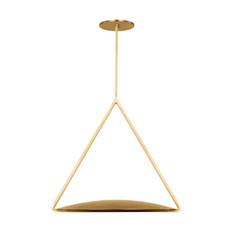 Cymbal Large Pendant in Natural Brass
