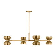 Shanti X-Large 4-Light Chandelier in Natural Brass