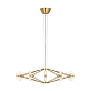 Lassell Large 24-Light Chandelier in Natural Brass