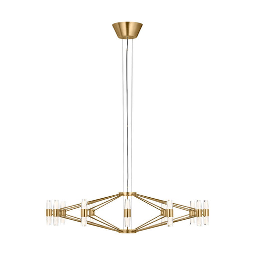 Lassell Large 24-Light Chandelier in Natural Brass