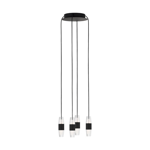 Lassell Short 4-Light Pendant in Nightshade Black