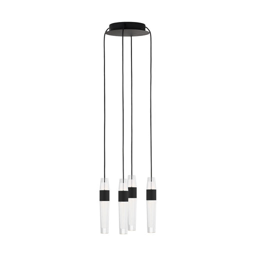 Lassell 4-Light Pendant in Nightshade Black