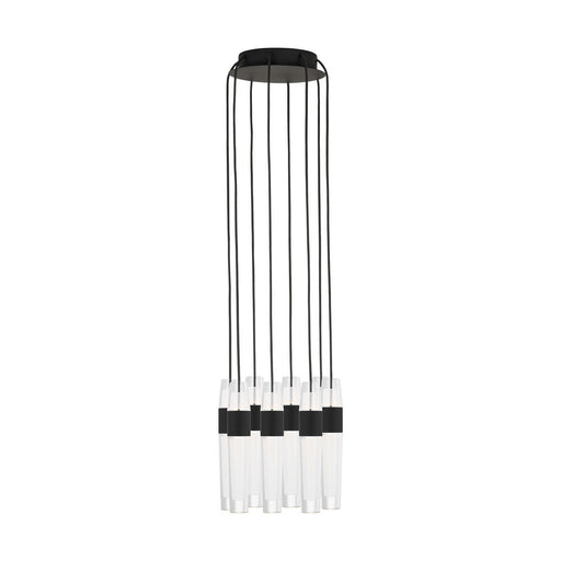 Lassell 8-Light Pendant in Nightshade Black