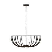 Sanchi X-Large 2-Light Convertible Pendant in Aged Iron
