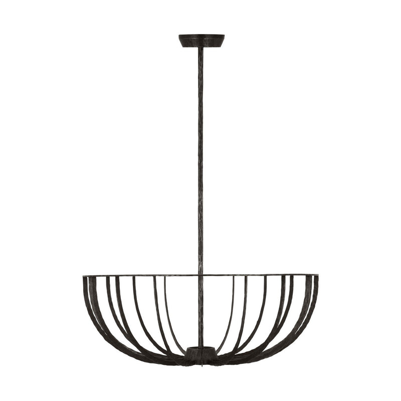 Sanchi X-Large 2-Light Convertible Pendant in Aged Iron
