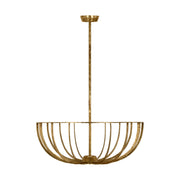 Sanchi X-Large 2-Light Convertible Pendant in Polished Antique Brass