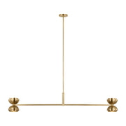 Shanti X-Large 2-Light Linear Pendant in Natural Brass
