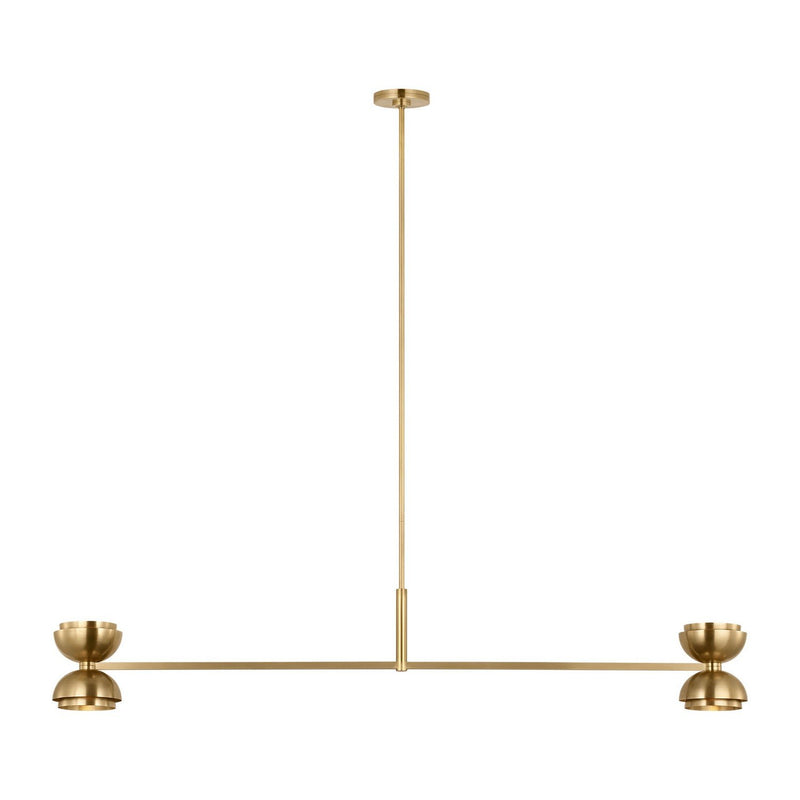 Shanti X-Large 2-Light Linear Pendant in Natural Brass
