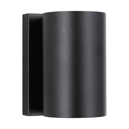 Pressa Round Small Outdoor Wall Sconce in Black