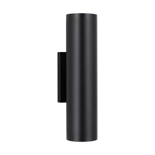 Pressa Round Medium Outdoor Wall Sconce in Black