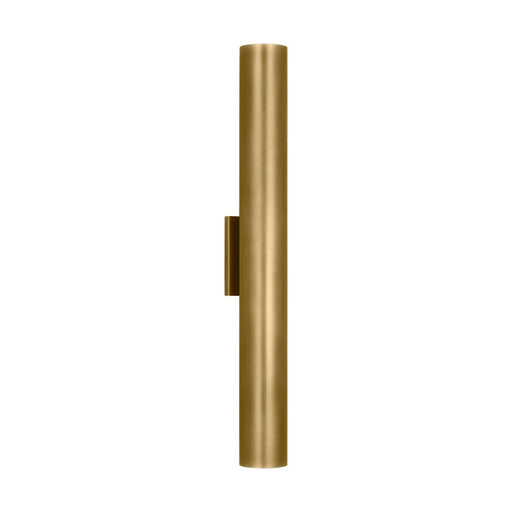 Pressa Round X-Large Outdoor Wall Sconce in Natural Brass