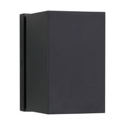 Pressa Square Small Outdoor Wall Sconce in Black
