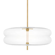 Shakkei Double X-Large Pendant in Clear Natural Brass