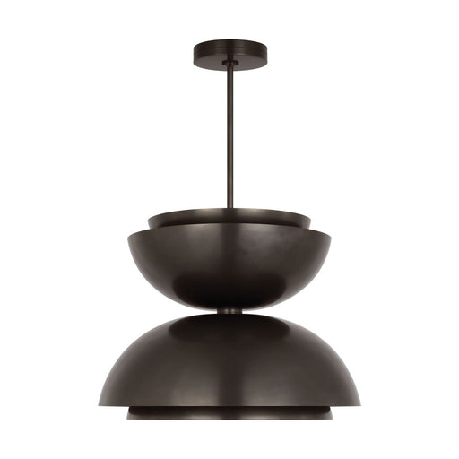 Shanti X-Large 2-Light Double Asymmetric Pendant in Dark Bronze