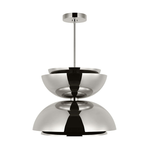 Shanti X-Large 2-Light Double Asymmetric Pendant in Polished Nickel
