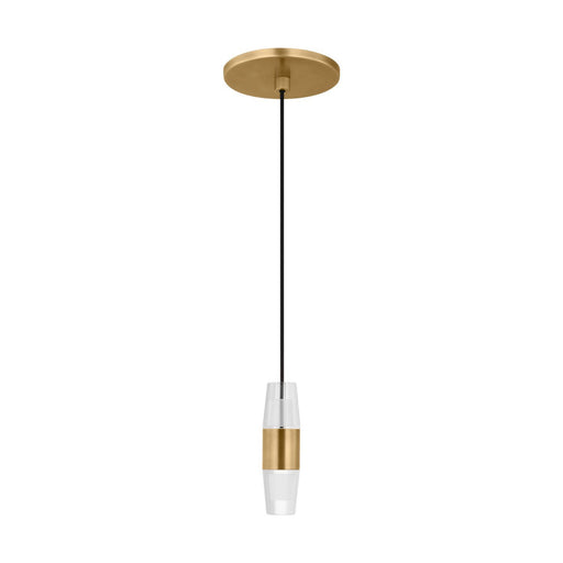 Lassell Short Pendant in Natural Brass