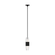 Lassell Short Port Alone Pendant in Nightshade Black