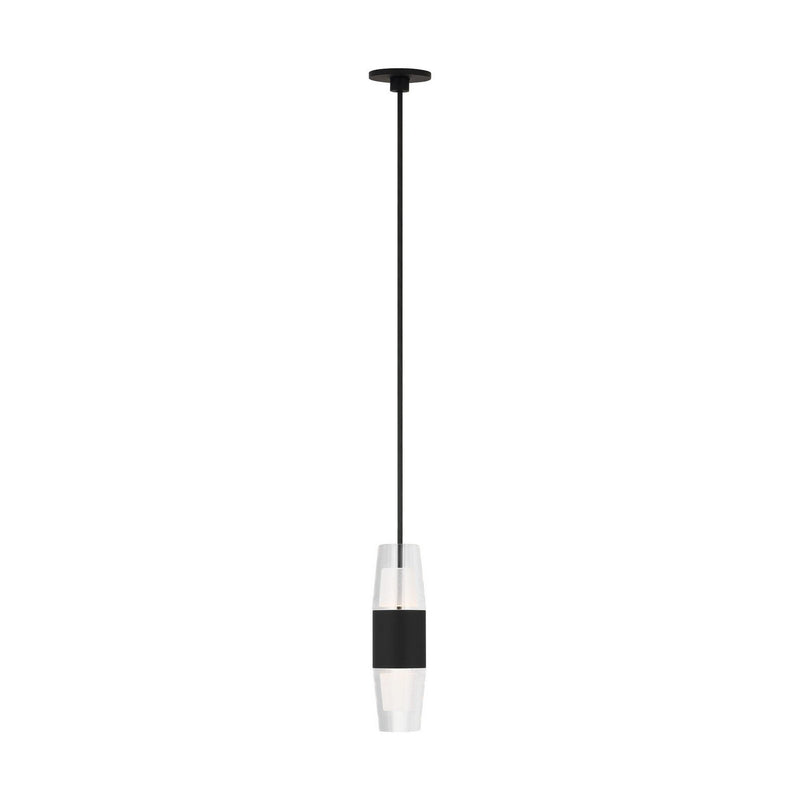 Lassell Short Port Alone Pendant in Nightshade Black