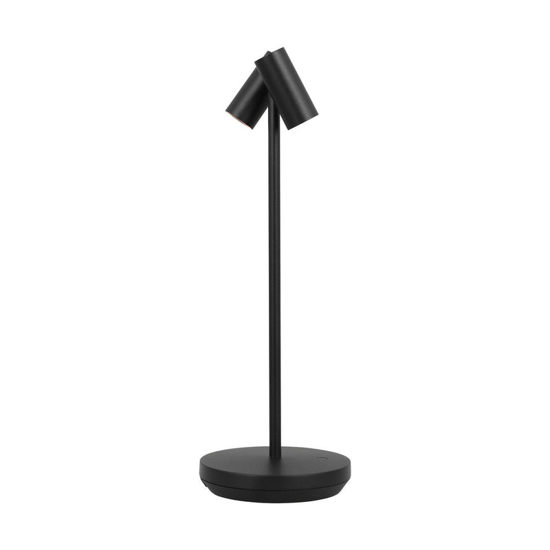 Doppia Accent Rechargeable Table Lamp in Black