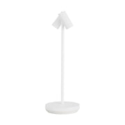 Doppia Accent Rechargeable Table Lamp in Matte White