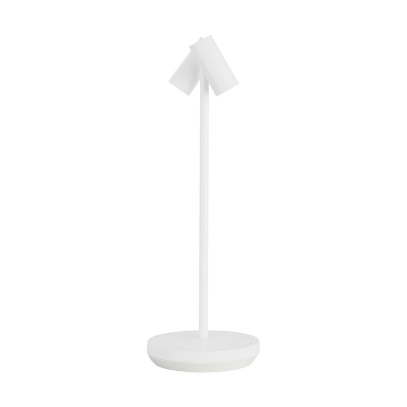 Doppia Accent Rechargeable Table Lamp in Matte White