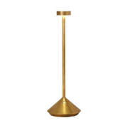 Moneta Accent Rechargeable Table Lamp in Natural Brass