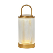 Tawa Accent Rechargeable Table Lamp in Natural Brass
