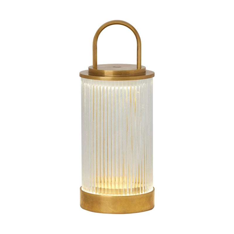 Tawa Accent Rechargeable Table Lamp in Natural Brass