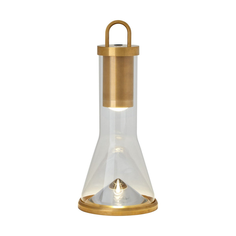 Kandella Accent Rechargeable Table Lamp in Natural Brass