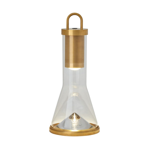 Kandella Accent Rechargeable Table Lamp in Natural Brass
