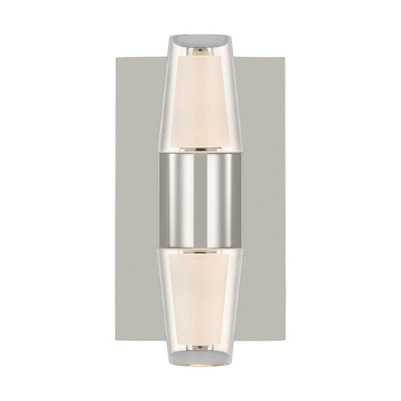 Lassell Single Short Wall Sconce in Polished Nickel