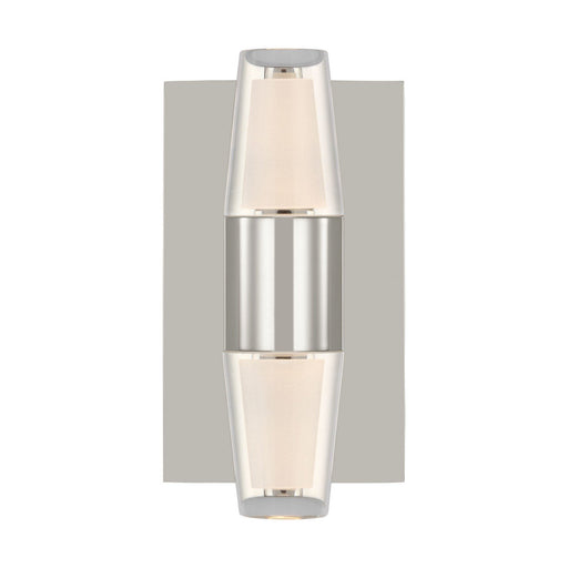 Lassell Single Short Wall Sconce in Polished Nickel