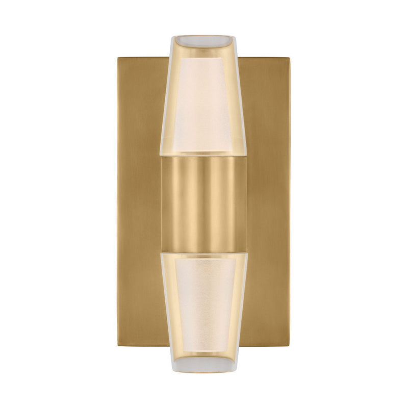 Lassell Single Short Wall Sconce in Natural Brass
