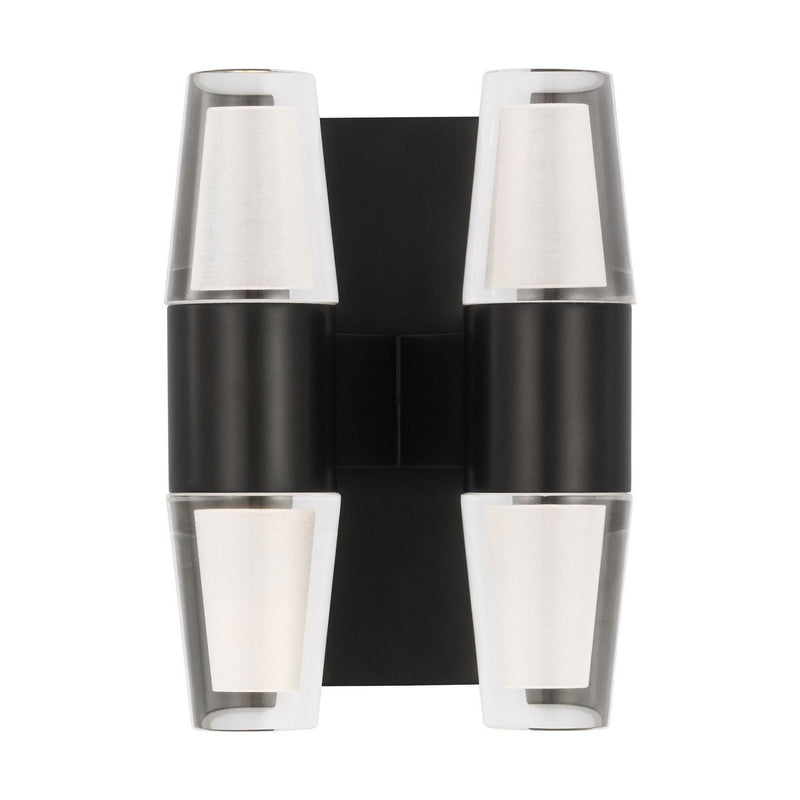 Lassell Double Short Wall Sconce in Dark Bronze