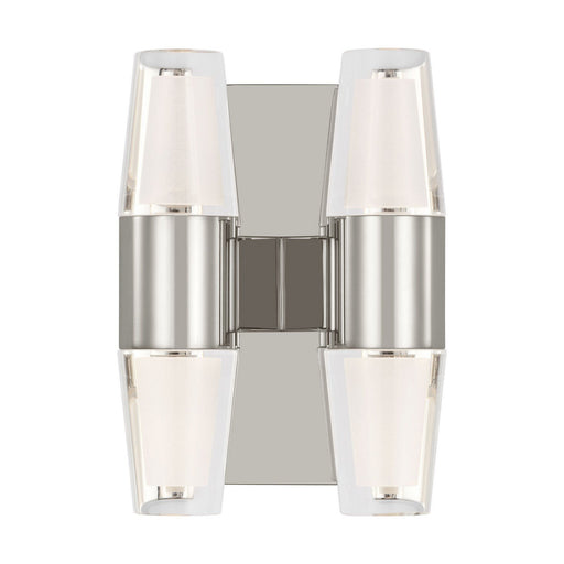 Lassell Double Short Wall Sconce in Polished Nickel