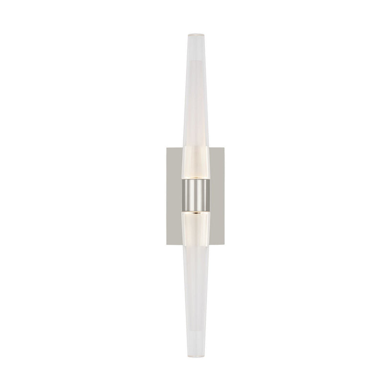 Lassell Single Tall Wall Sconce in Polished Nickel